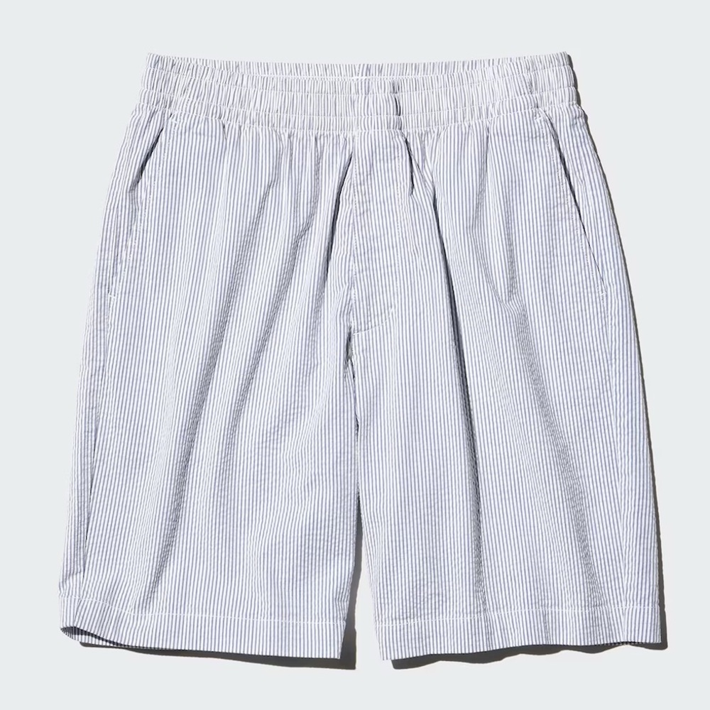 Uniqlo Stretch Easy Shorts | Seersucker | 8"